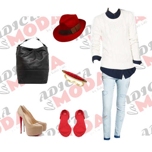 Look con jeans roto