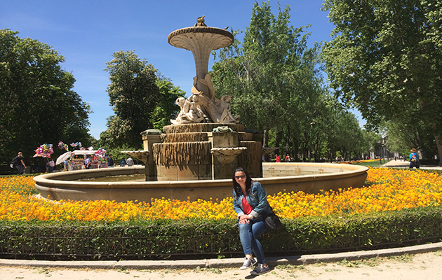 modelando en el retiro